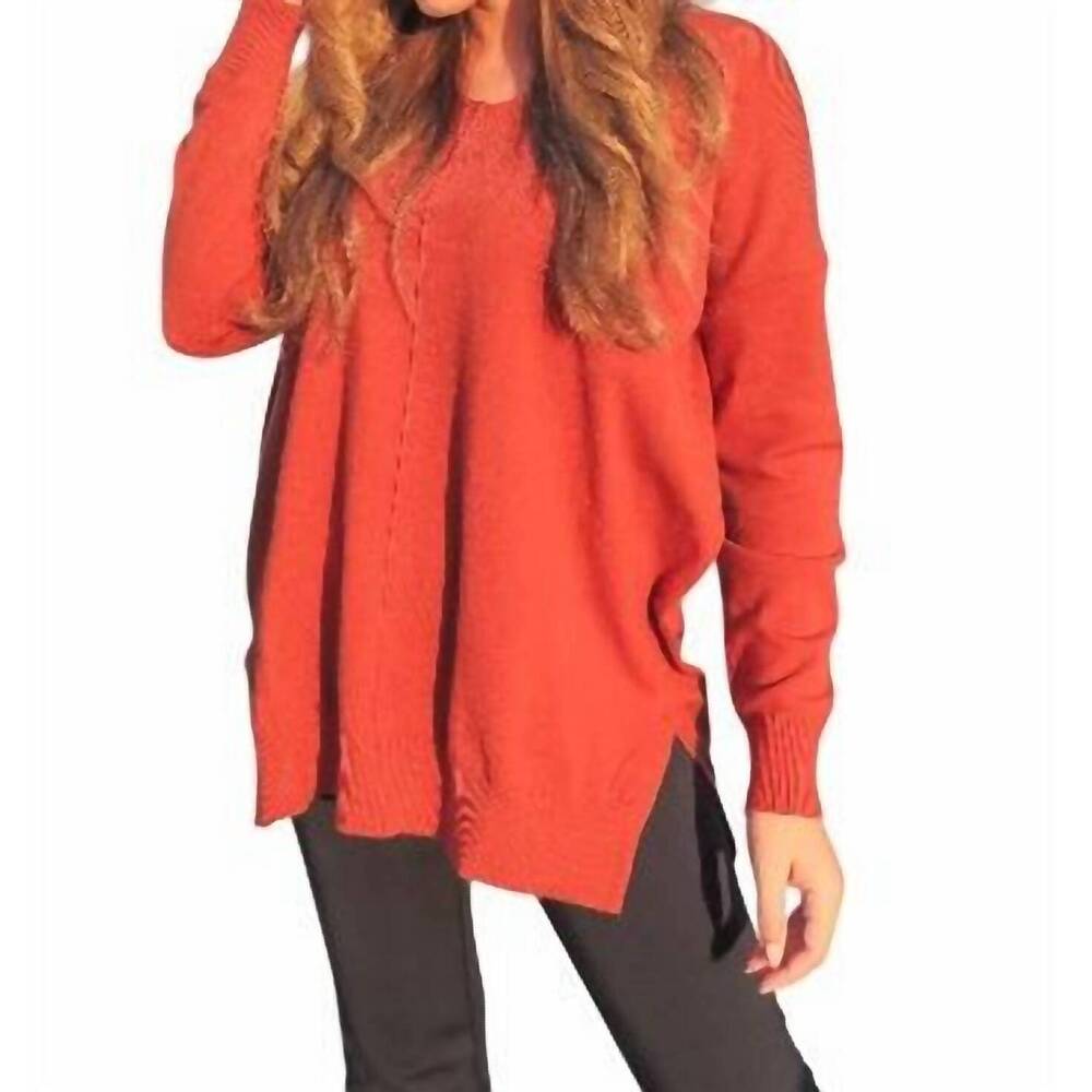 NEW NINEXIS ultrasoft tunic sweater in rust